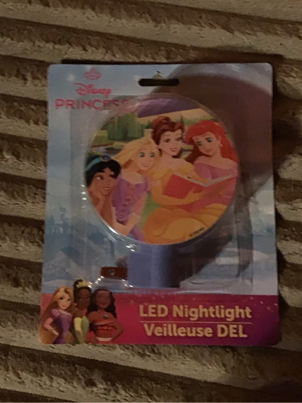 Disney Princess LED Night Light - Purple & Pink
